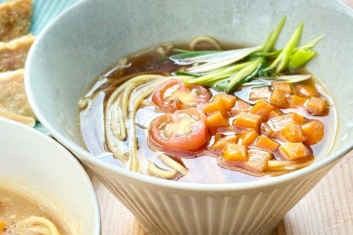 Make Japanese Vegan Dashi Ramen & Gyoza in Kyoto