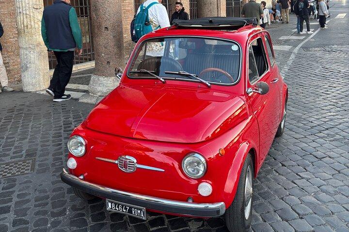 Rome private vintage fiat 500 tour with hotel pick up