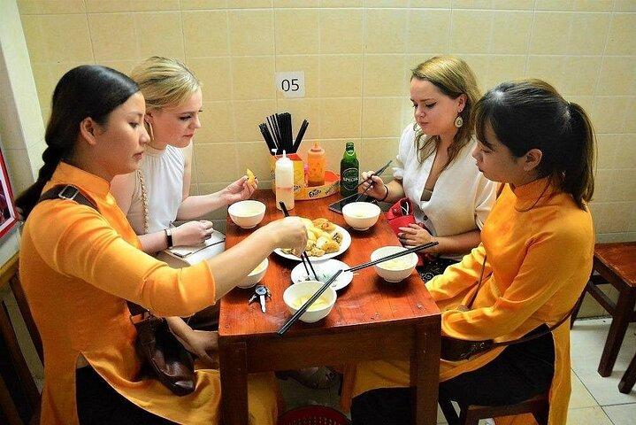 Women Driven Motorbike Food Tour Hanoi By Night