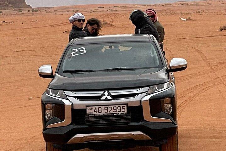 Wadi Rum Full-Day Jeep Tour + Sunset + Overnight in Bedouin Camp