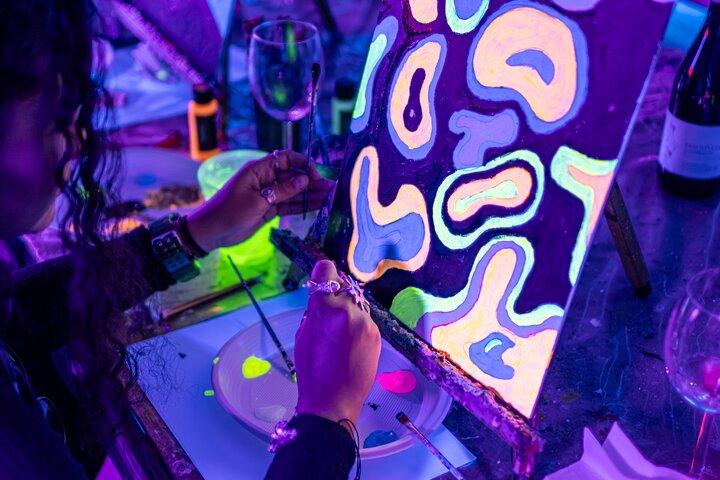 Tipsy Neon Paint And Sip Night in Rome