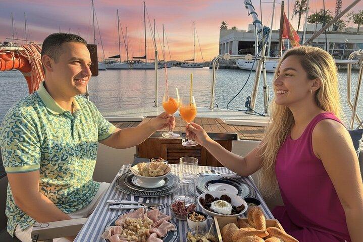 Romantic Dinner on Board at the Port of Barcelona