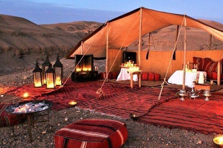 Sunset Camel Ride with Starry Desert Dinner and Fire Show