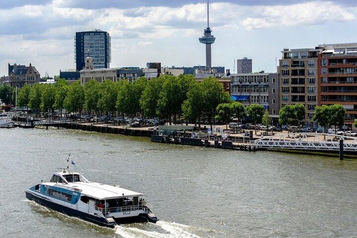Rotterdam: Waterbus Ticket to Kinderdijk & City Audio Tour