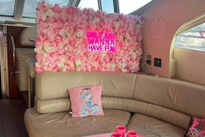 Bad Bunny Pink Yacht Rental In Miami 50ft Luxury Pink Charter