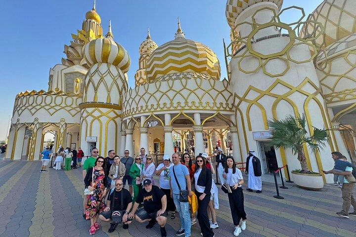Global Village & Dubai Miracle Garden Tour with Tickets + Pickup