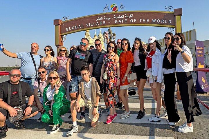 Global Village & Dubai Miracle Garden Tour with Tickets + Pickup