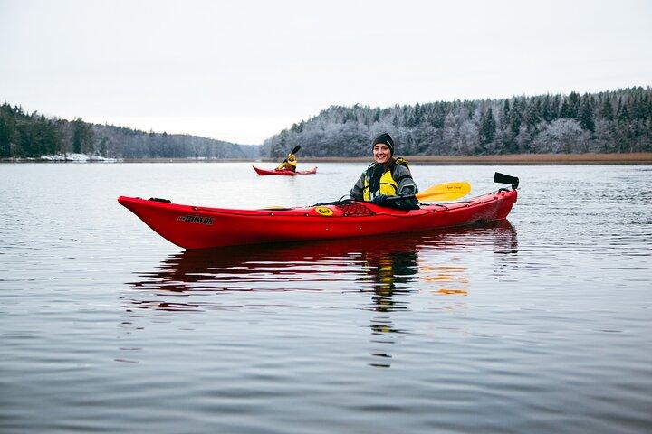Stockholm: Winter Kayaking, Swedish Fika and hot Sauna Experience