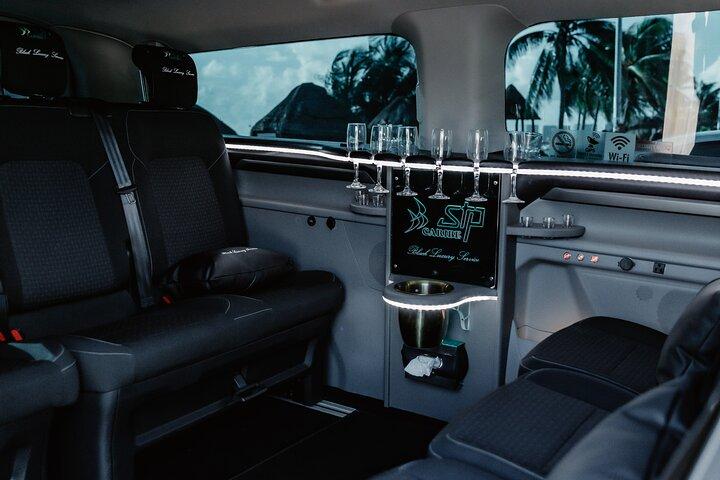 Black Luxury Van from hotels to Cancun Airport