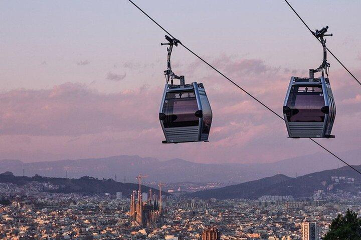 Barcelona: Montjuic Cable Car Ticket and Audio Tour on Your Phone