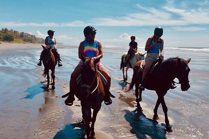 Horseback riding through the beaches of Esterillos near Jaco