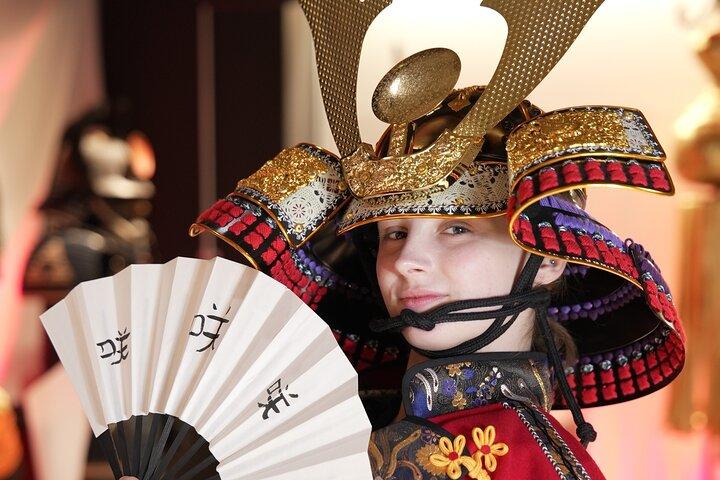 Kyoto Samurai Armor Experience: Matcha, Calligraphy, Photoshoot