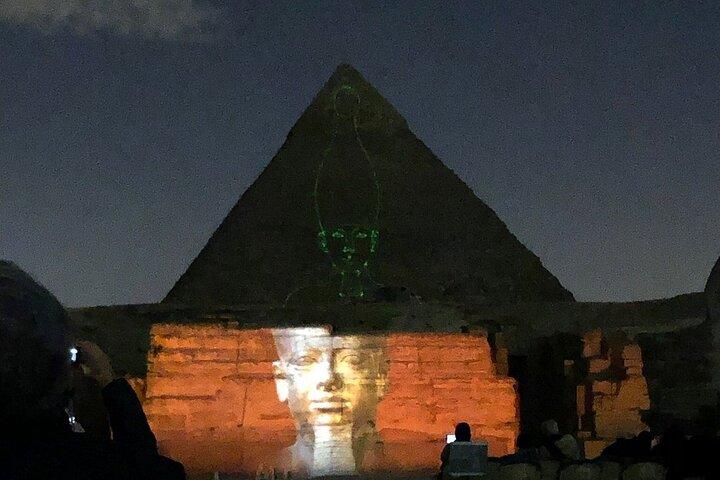 private light and sound show Pyramids + free romantic dinner