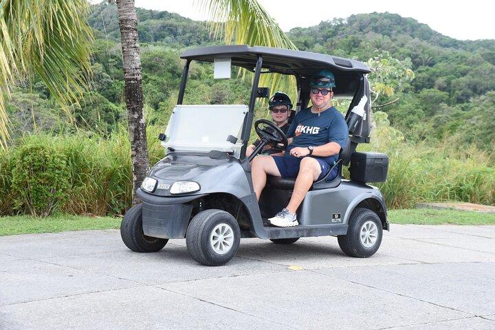 Roatan Sloths, Golf Cart Adventure & Private Beach Lunch & Drinks