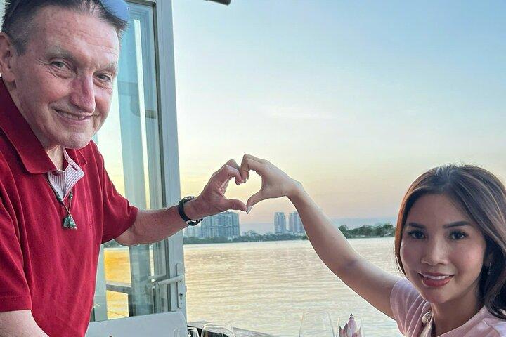 Sunset City-Dragon Floating Temple on River with LUXURY SPEEDBOAT