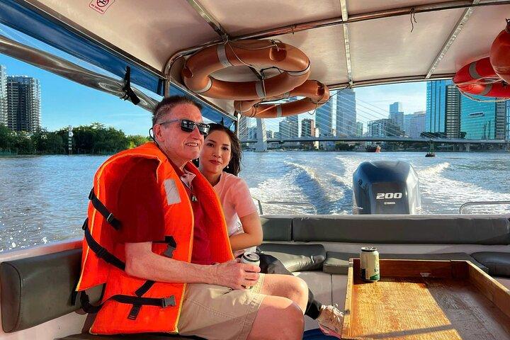 Sunset City-Dragon Floating Temple on River with LUXURY SPEEDBOAT