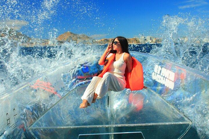 Tour to Arch in the only Clear Boat in Cabo Cruise Hotel PICKUP!