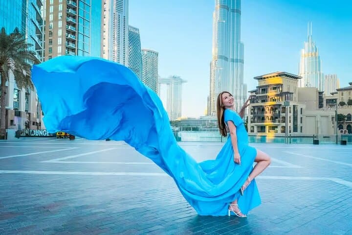 Dubai Flying Dress Photoshoot
