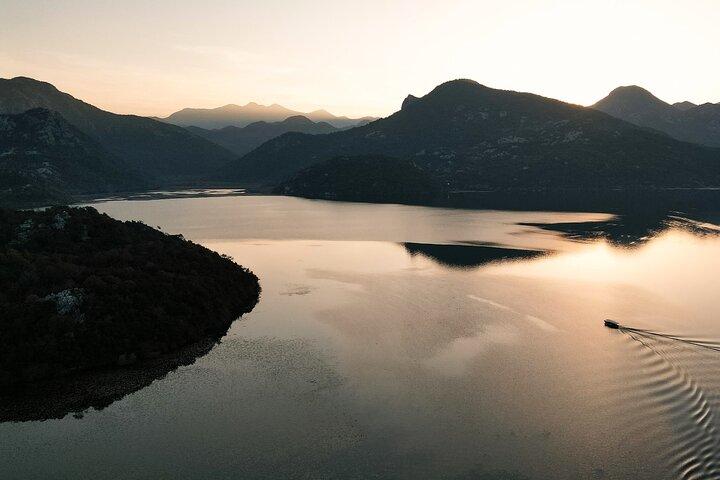Virpazar: Sunset Boat Tour on Skadar Lake with Wooden Boat & Wine