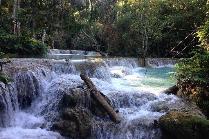 Luang Prabang to Pak Ou caves and Kuang Si falls Full-day