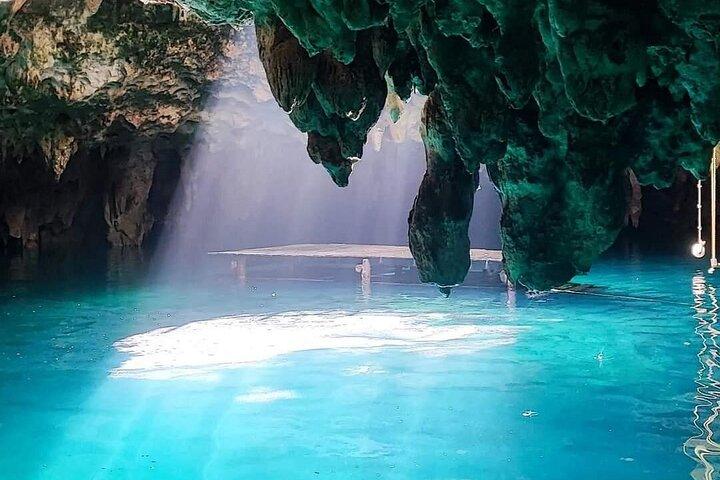 Cenote La Noria Tour + Jewelry Shopping Tour + Tequilera