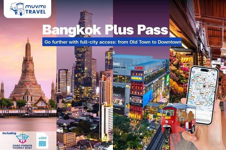 Bangkok Combo: Tuk Tuk App Pass, Chao Phraya Boat & E-sim