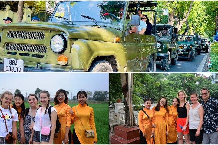 Hanoi Jeep Tours Led By Women: City & Countryside Half Day Combo