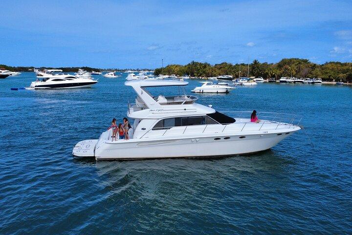 Miami Private 52 ft Boat Tour | Sandbar, Dolphins & Biscayne Bay!