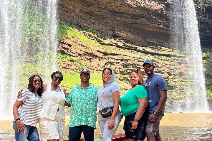 Boti Falls: Umbrella Rock: Cocoa farm and Aburi Garden Day tour: