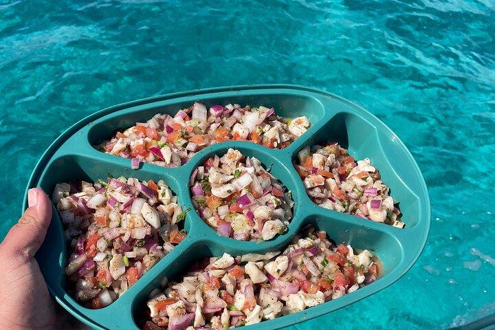 Reef fishing beach cook out