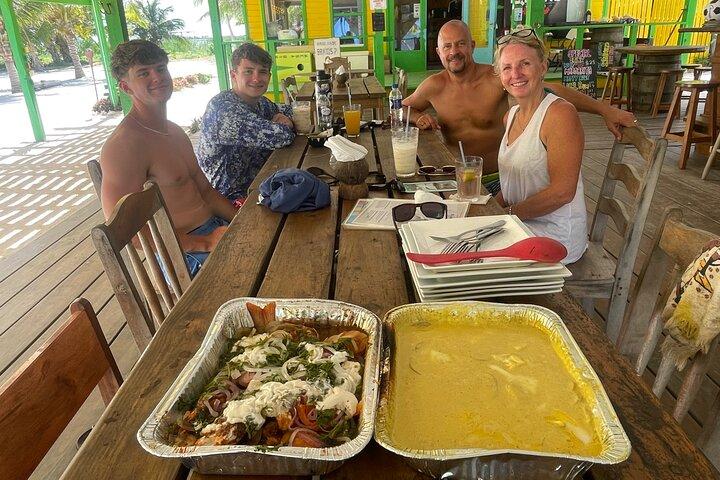 Reef fishing beach cook out