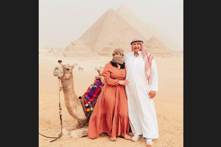 Giza Pyramids Photoshoot with Jumping Horse And Camel From Cairo