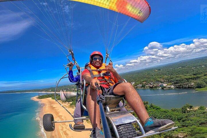 Paramotoring and mangrove River boat Safari Adventure in Bentota