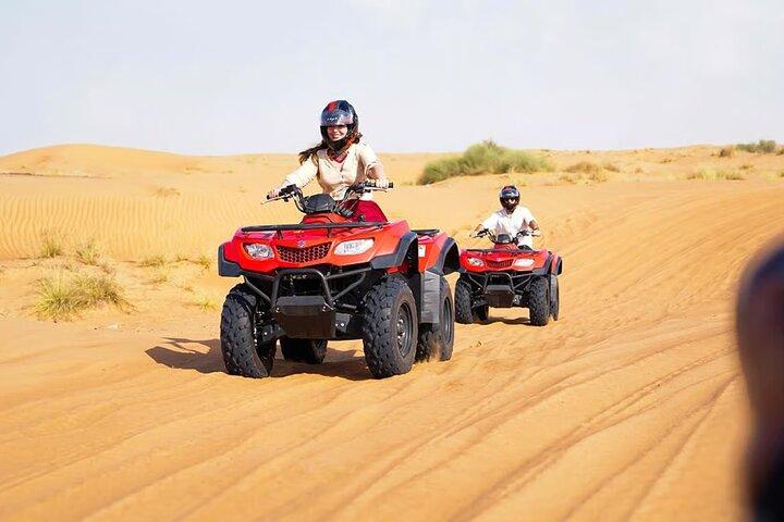 VIP RED DUNE SAFARI with Pick/drop(Quad 30 min)Camel & Bbq Diner