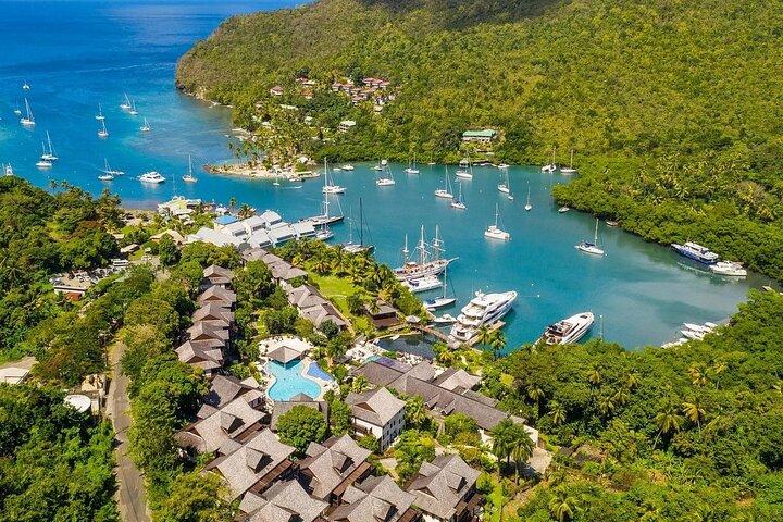 5 Stop Marigot Bay to Pigeon Island Tour with Lunch and Hike