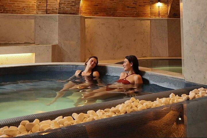 Luxury Sulfur Bath Ritual with Pickup and Wine in Tbilisi