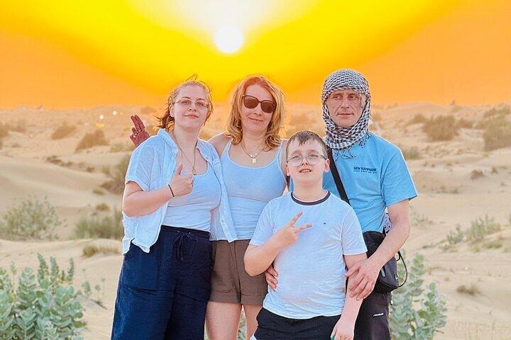 Vip Sunset Desert Safari with pick&drop and BBQ dinner & liveshow