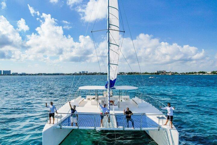 Isla Mujeres Catamaran Cruise and Beach Club from Riviera Maya