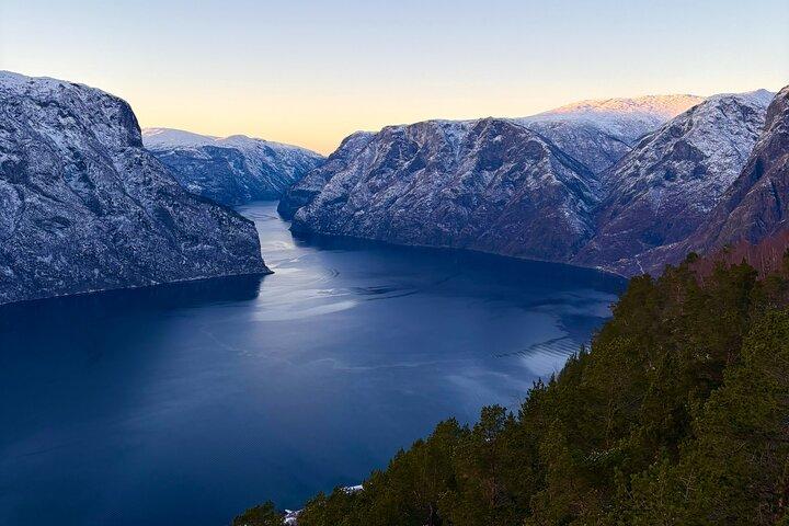 Winter Fjord Tour to Nærøyfjord, Flam and Stegastein from Bergen
