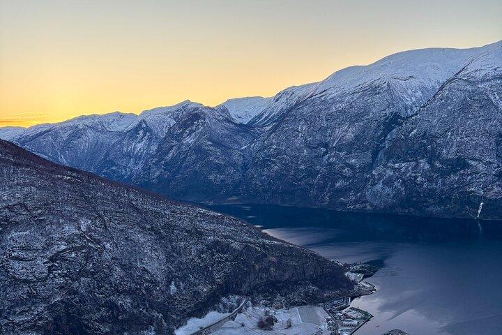 Winter Fjord Tour to Nærøyfjord, Flam and Stegastein from Bergen