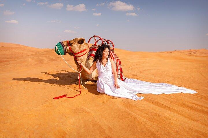 Desert Flying Dress Photoshoot with Professional Photographer