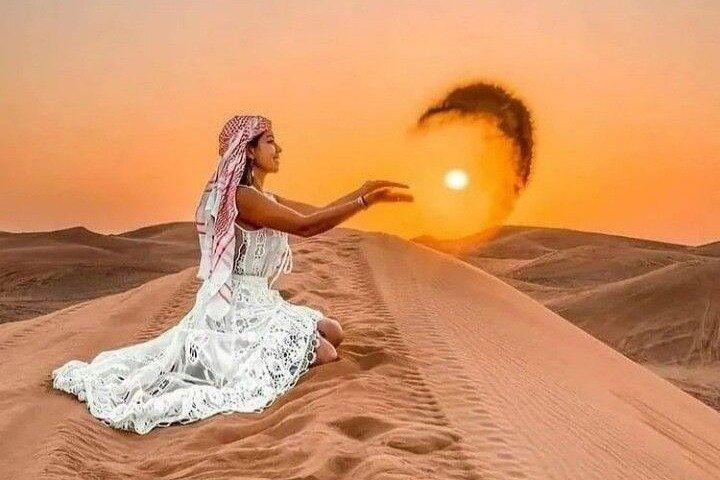 Private Morning Red Dune Safari with Camel Ride & Sandboarding