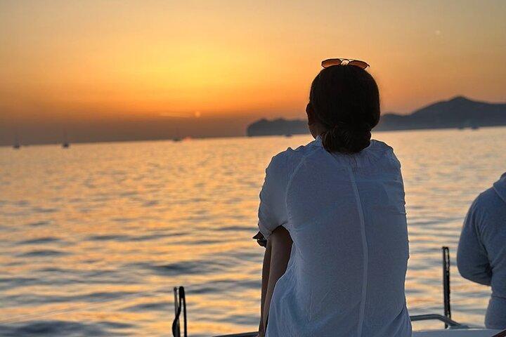Luxury Santorini Sunset Cruise: Dinner, BBQ, Open Bar, Transfers