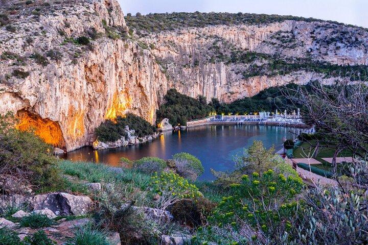 Lake Vouliagmeni Thermal Spa and Lycabettus Panoramic Sunset