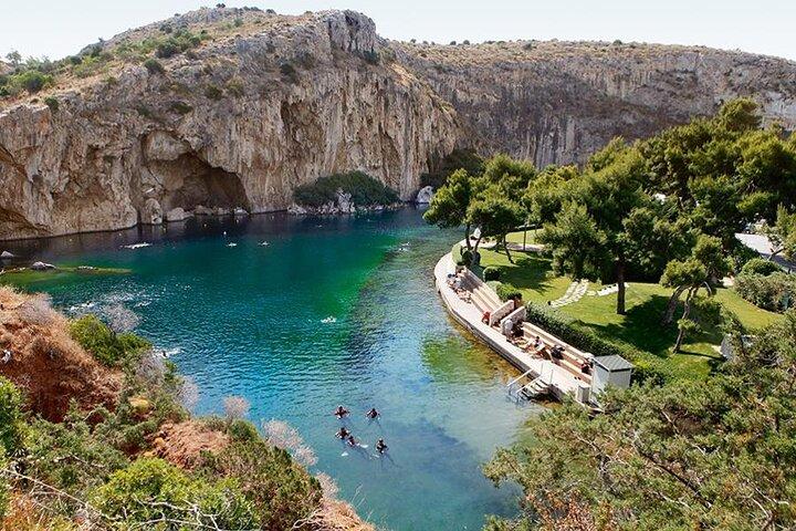 Lake Vouliagmeni Thermal Spa and Lycabettus Panoramic Sunset