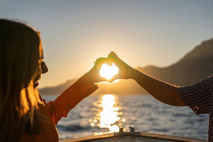 From Positano: Sunset Private Boat Tour along the Amalfi Coast