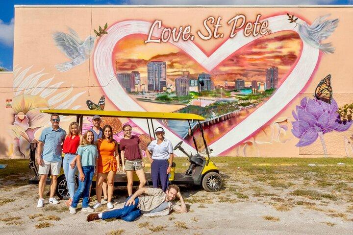 Guided St. Pete Sightseeing Tour in Deluxe Street Legal Golf Cart