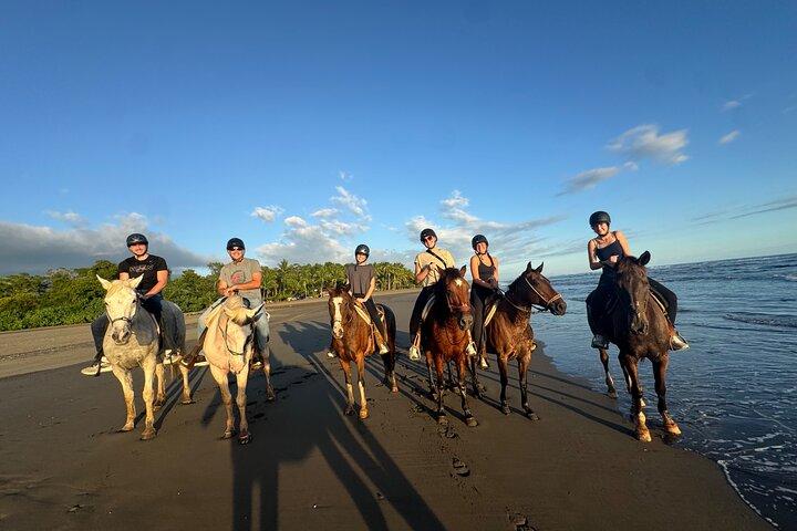 Horseback riding through the beaches of Esterillos near Jaco
