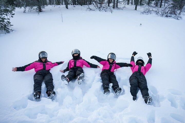 Family Snowmobile Safari in Rovaniemi in small group