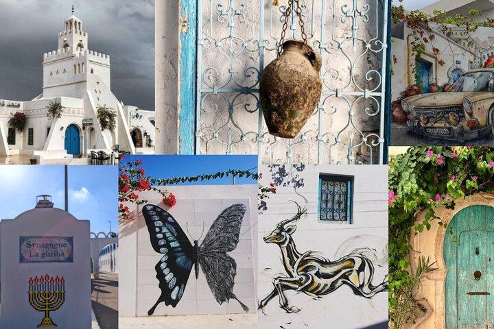 Pottery Jews Synagogue and Djerbahood Graffiti in Djerba island